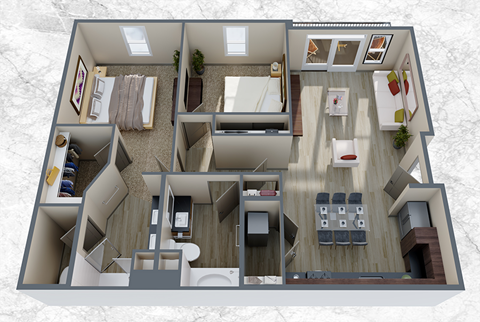 B2 Two BedroomTwo Bathroom